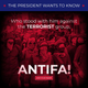Illustration for article titled Trump Uses Stock Photo to Accuse Americans of Being Antifa 'Terrorists' on Facebook